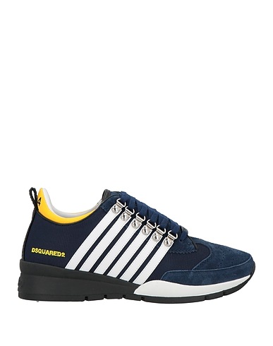DSQUARED2 Sneakers Blu navy Pelle di vitello, Fibre tessili