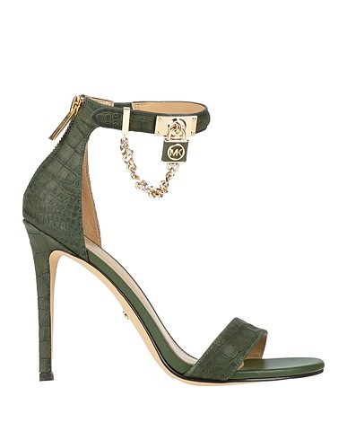 MICHAEL MICHAEL KORS Sandales Vert militaire 100% Cuir de bovin