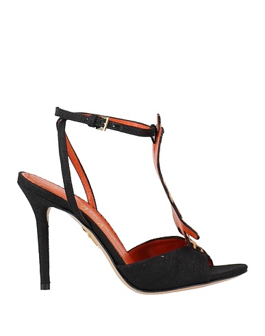 CHARLOTTE OLYMPIA Sandals Black Textile fibers