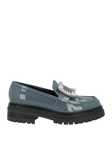 SERGIO ROSSI Loafers Slate blue Leather