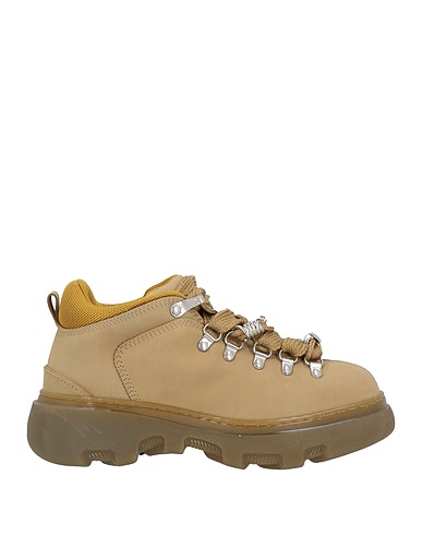 BURBERRY Ankle boot Beige Leather, Textile fibers