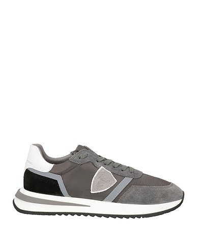 PHILIPPE MODEL Sneakers Lead Leather, Textile fibers
