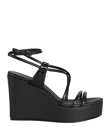CALVIN KLEIN Sandals Black Leather