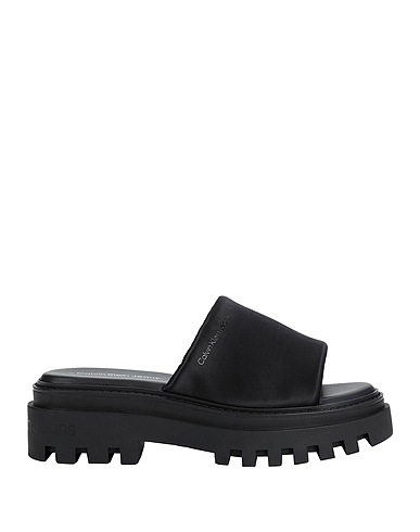 CALVIN KLEIN JEANS Sandals Black Textile fibres