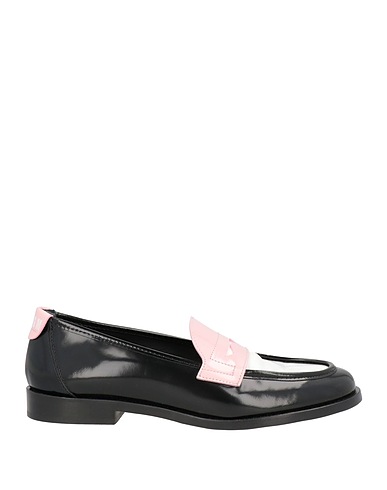 MSGM Loafers Black Leather, Other Fibres