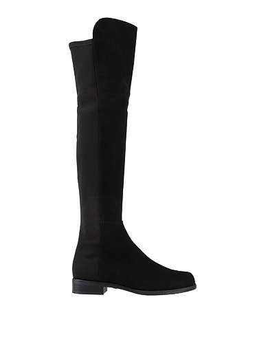 STUART WEITZMAN Stiefel Schwarz Leder, Gewebefasern