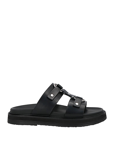 CELINE Sandals Black Leather