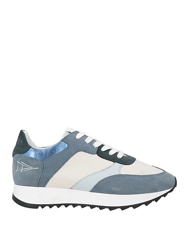 NEVVER Sneakers Pastel blue Leather, Textile fibres
