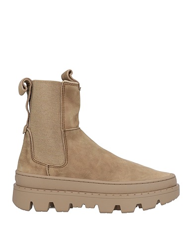 SATORISAN Ankle boot Khaki Leather, Textile fibers