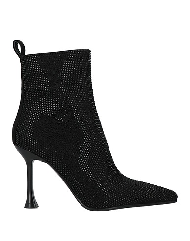 MANUFACTURE D'ESSAI Ankle boot Black Textile fibers