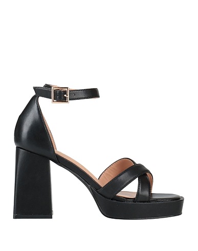 FRANCESCO MILANO Sandalen Schwarz Leder