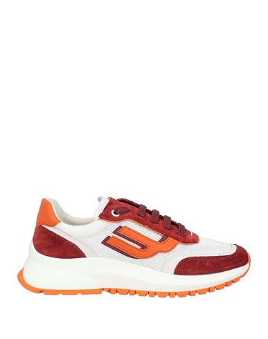BALLY Sneakers Brown Leather, Textile fibres