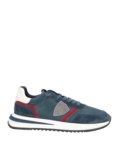 PHILIPPE MODEL Sneakers Navy Leather, Textile fibers