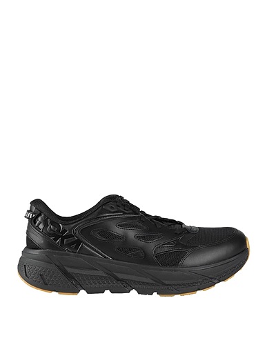 HOKA スニーカー U CLIFTON L ATHLETICS
 ブラック 革（なめし加工） / 紡績繊維