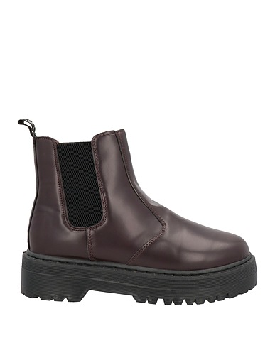 SARA LÓPEZ Ankle boot Burgundy Textile fibres