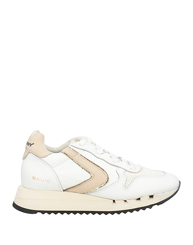 VALSPORT Sneakers White Leather, Textile fibers