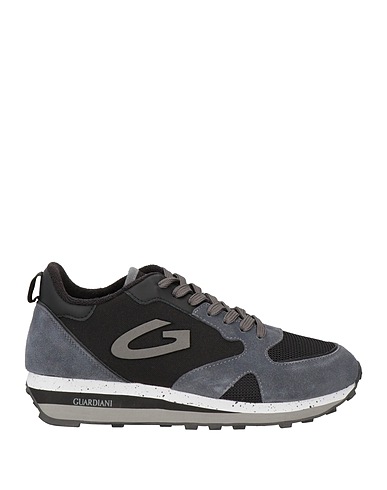 ALBERTO GUARDIANI Sneakers Lead Leather, Textile fibers