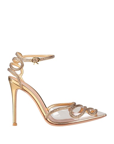GIANVITO ROSSI Pump Gold Plastic, Leather