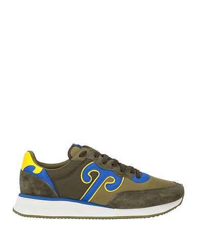 WUSHU RUYI Sneakers Military green Leather, Textile fibres