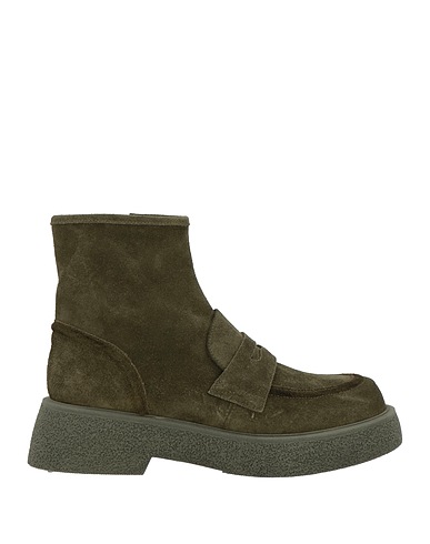 LORIBLU Stivaletti Verde militare Pelle