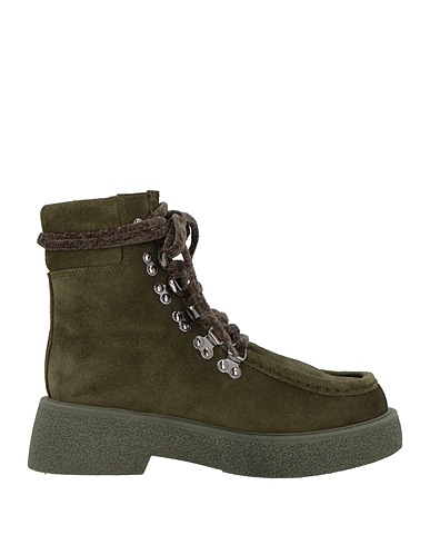 LORIBLU Ankle boot Military green Leather