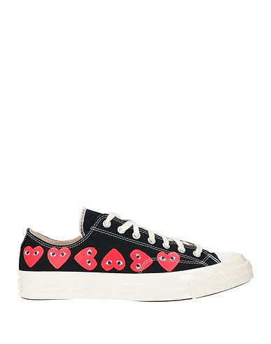 CONVERSE x COMME des GARÇONS PLAY Sneakers Black Textile fibers