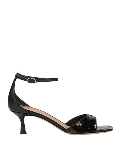 ROBERTO FESTA Sandals Black Textile fibres, Leather