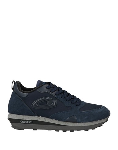 ALBERTO GUARDIANI Sneakers Navy blue Leather, Nylon