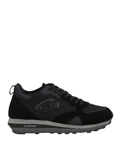ALBERTO GUARDIANI Sneakers Black Leather, Nylon
