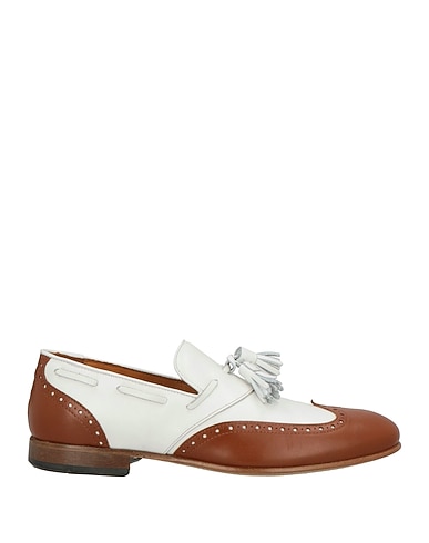 GIOVANNI CONTI Loafers White Calfskin