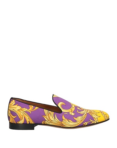 VERSACE Loafers Yellow Textile fibres