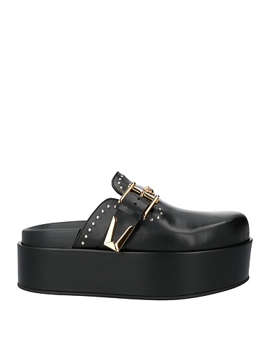 VERSACE Mules and clogs Black Leather