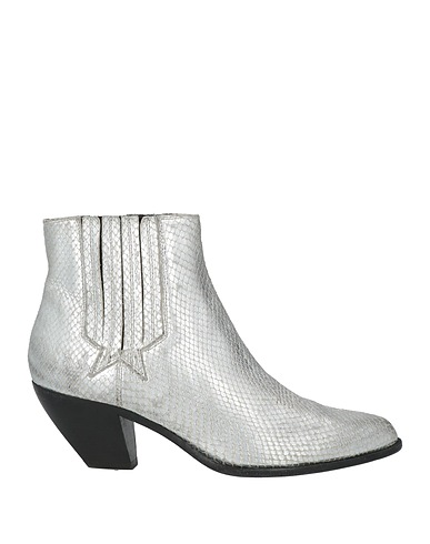 GOLDEN GOOSE FOOTWEAR Silver Leather, Elastic fibres