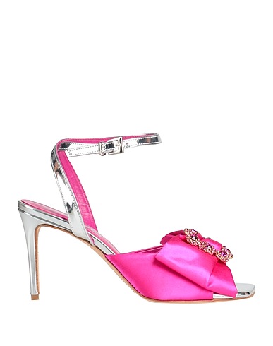 NCUB Sandalen Fuchsia Gewebefasern, Leder