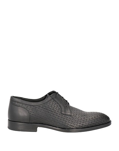 GIOVANNI CONTI Laced shoes Black Leather