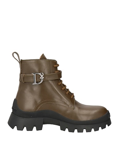 DSQUARED2 Stivaletti Verde militare Pelle di vitello