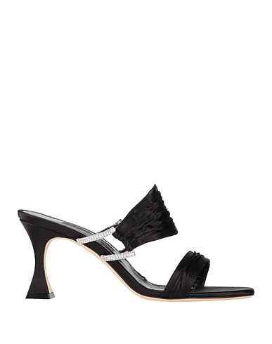 MANOLO BLAHNIK サンダル ブラック 紡績繊維