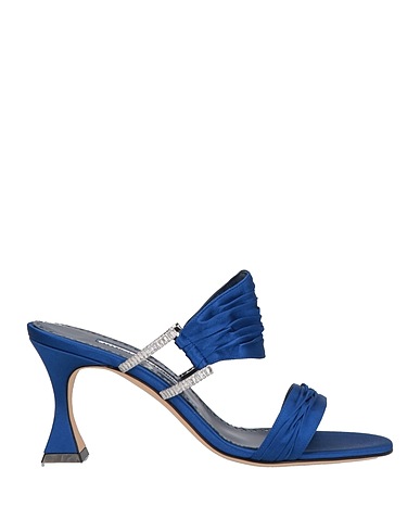 MANOLO BLAHNIK Sandalen Blau Gewebefasern