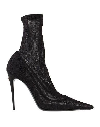 DOLCE&GABBANA Ankle boot Black Textile fibers