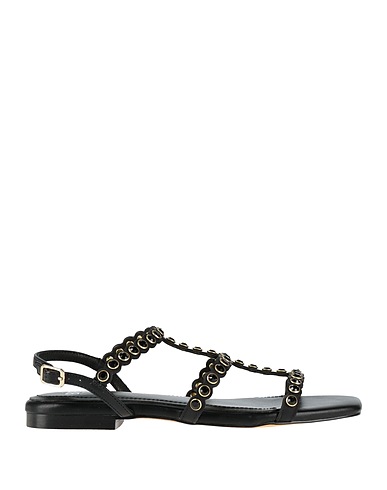 BIBI LOU Sandals Black Textile fibers