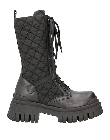 MICH SIMON Ankle boot Black Textile fibres, Leather