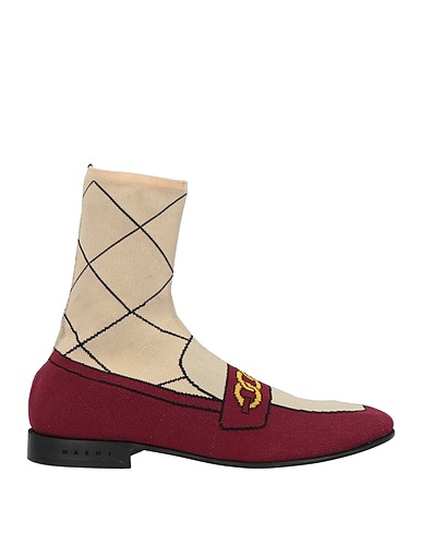 MARNI Stiefelette Bordeaux Gewebefasern