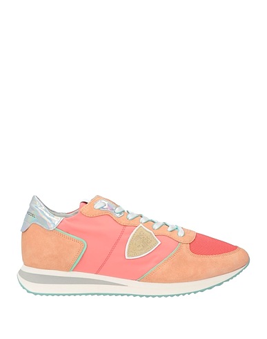 PHILIPPE MODEL Sneakers Salmon pink Leather, Textile fibres