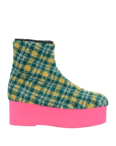 MARNI Ankle boot Deep teal Textile fibers
