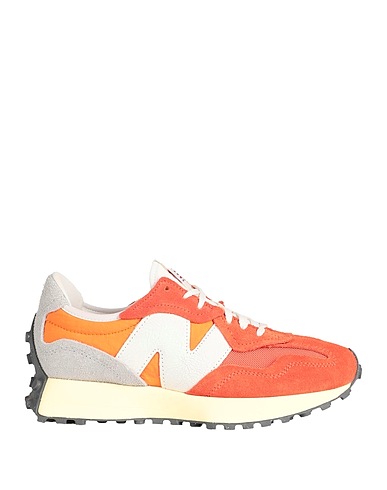 NEW BALANCE Sneakers 327 Tomato red Leather, Textile fibres
