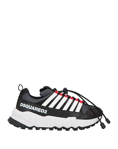 DSQUARED2 Sneakers Black Calfskin, Textile fibers