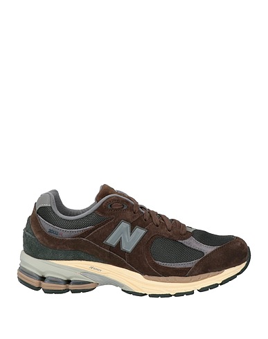 NEW BALANCE Sneakers Dark brown Leather, Textile fibres