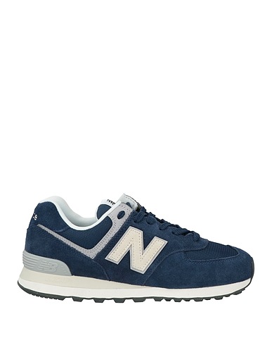 NEW BALANCE Sneakers Navy blue Leather, Textile fibres
