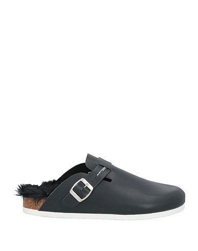 F_WD Mule e zoccoli Nero Pelle