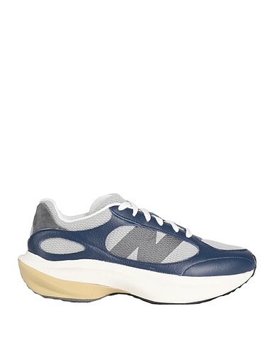 NEW BALANCE Sneakers Navy Leather, Textile fibers